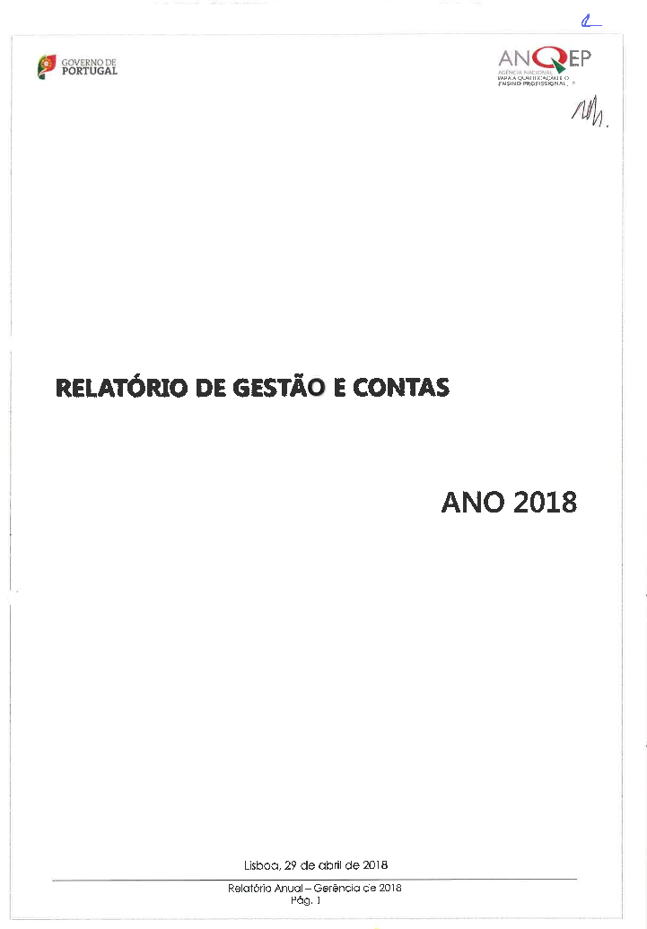 Relatório de Gestão com Certificação legal de Contas 2018