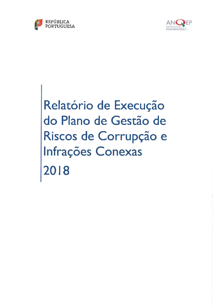 Relatório Anual de Execução do Plano de Gestão de Riscos de Corrupção e Infrações Conexas 2018